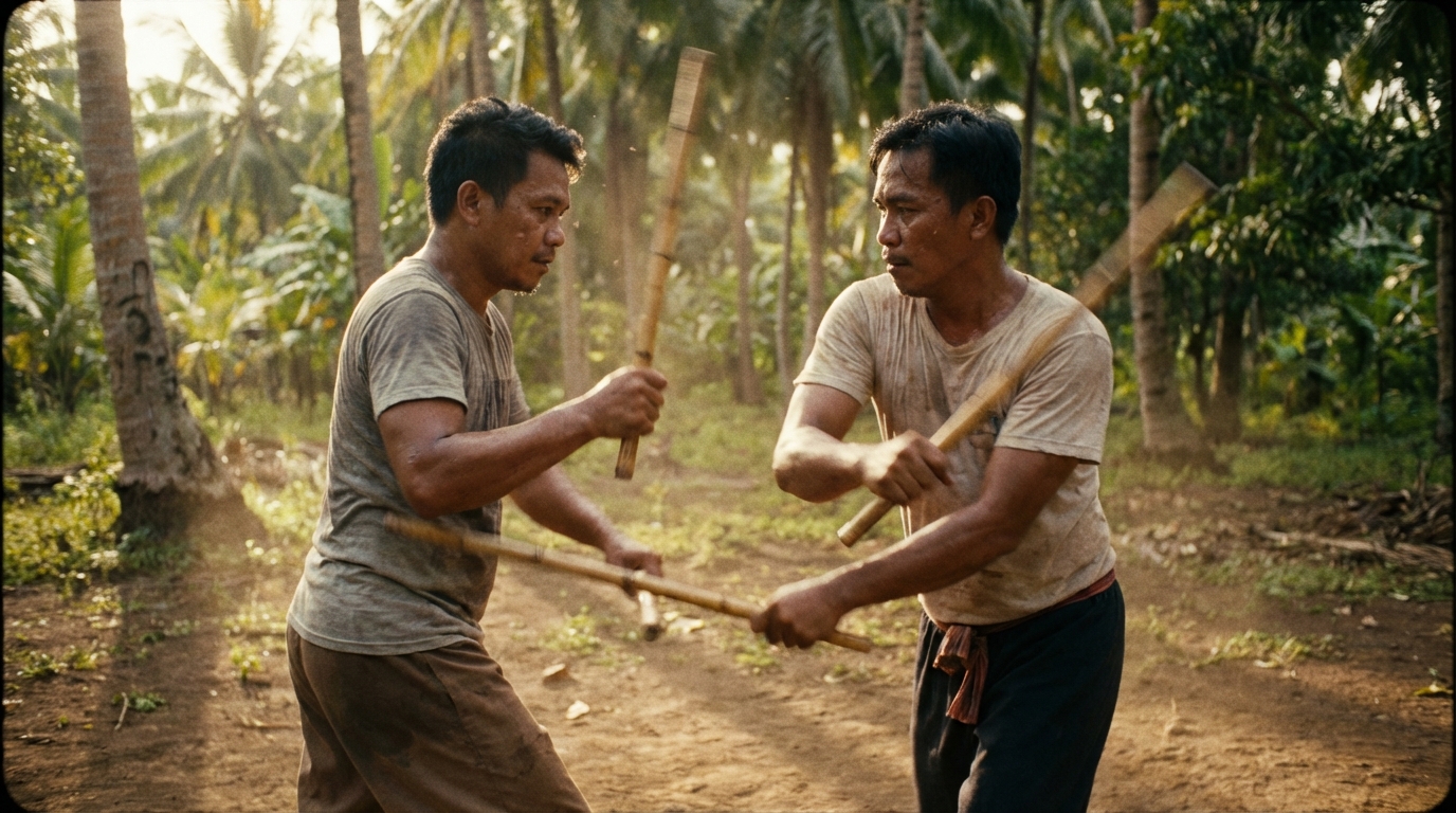 Eskrima stick fighting